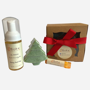 Christmas Gift Set Small: tree soap + foaming hand soap + lip balm